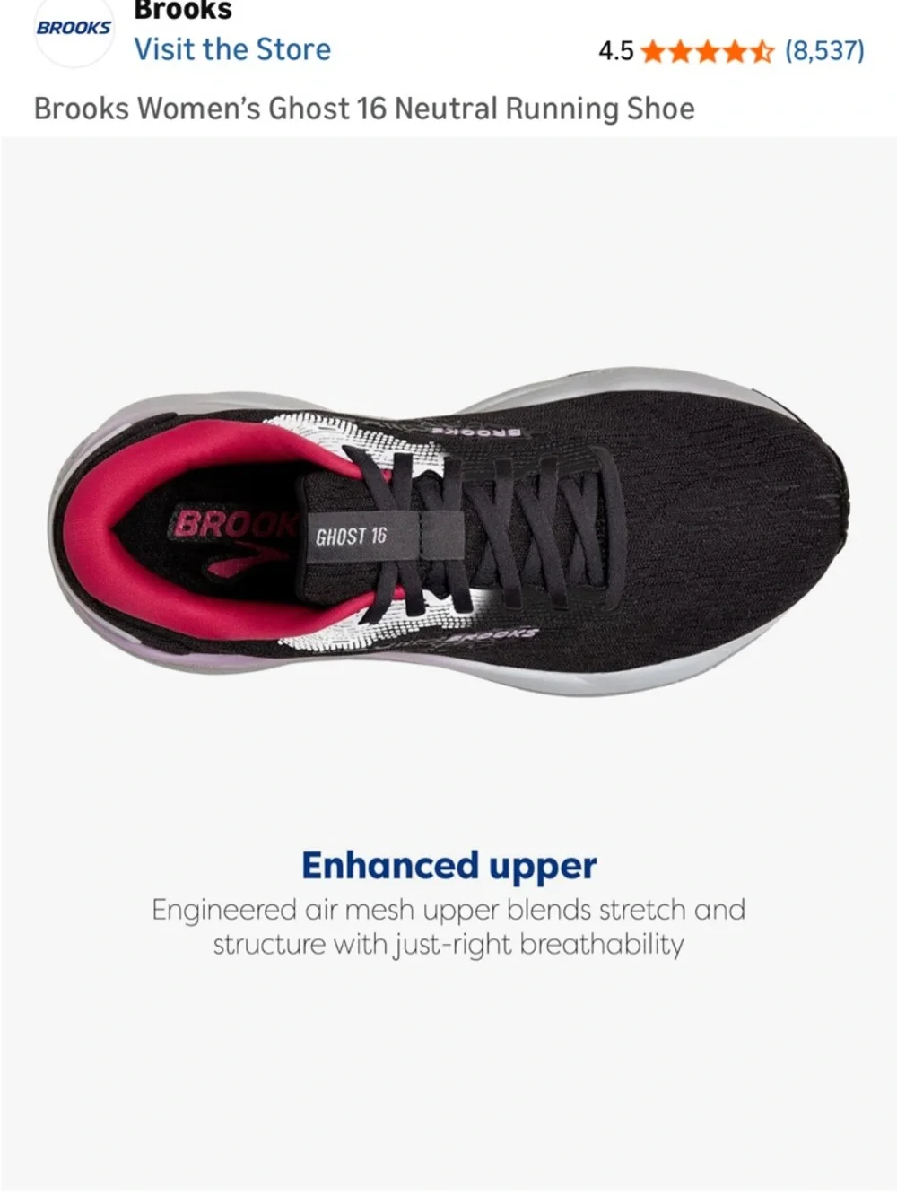 Brooks Ghost 16 Running Shoe - Picture 5 of 5